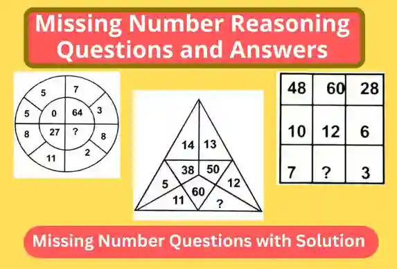 missing number reasoning questions with answers, find the missing number with answer, missing number questions