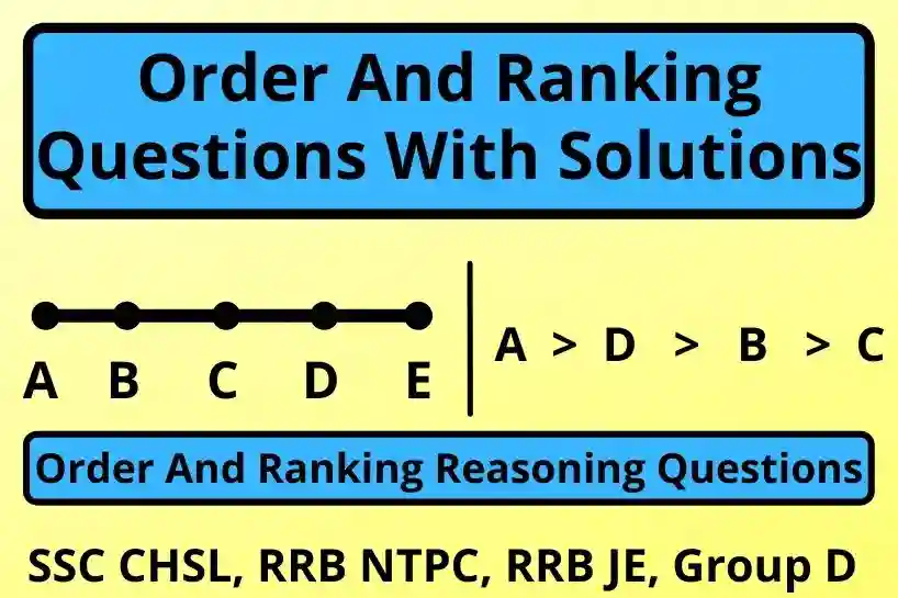 Order And Ranking Questions With Solutions