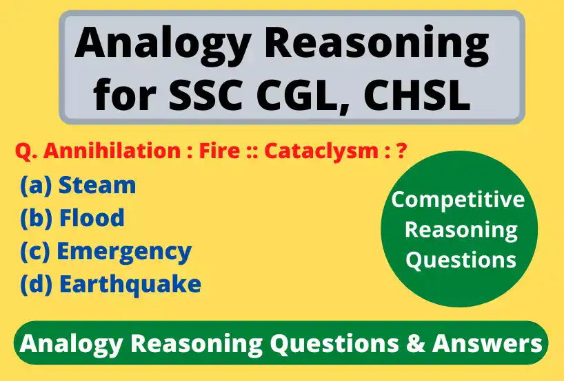 analogy reasoning for ssc cgl, chsl