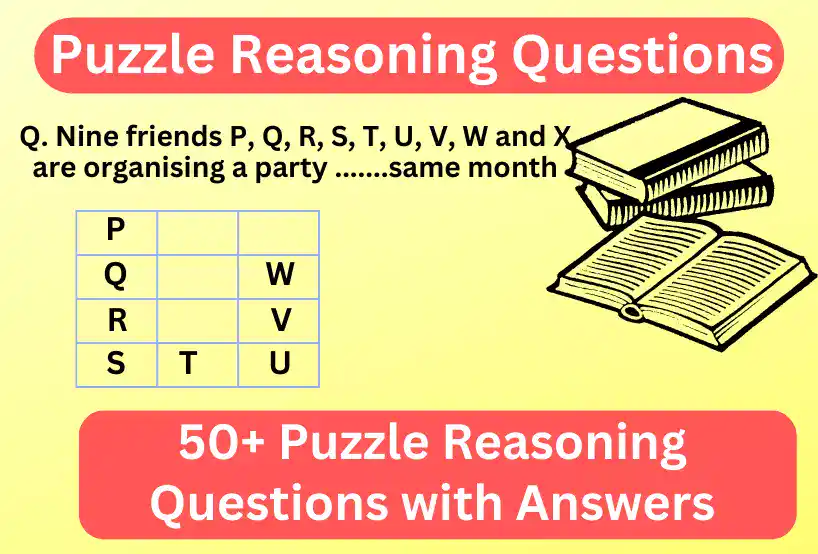 Puzzle Reasoning questions and answers