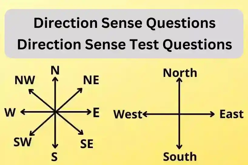 direction sense questions, direction sense reasoning, direction sense test questions