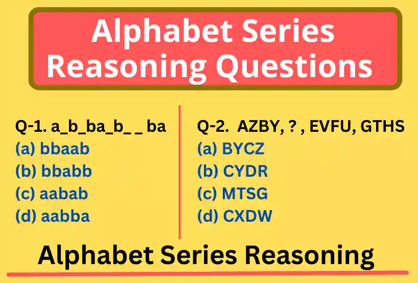 Alphabet Series Reasoning, Alphabet Series Reasoning Questions And Answers